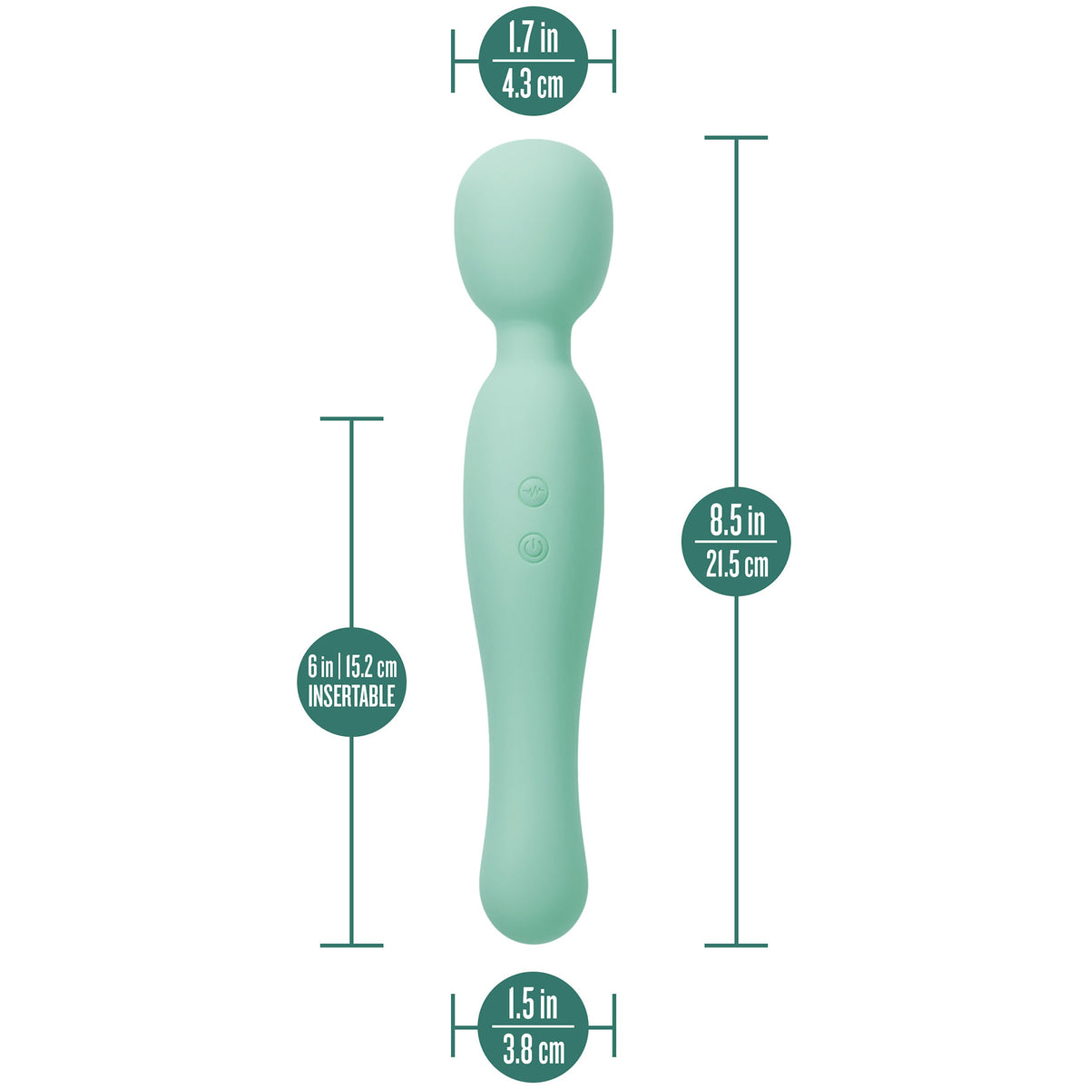 The Blush Collection Amelia Dual-Sided Silicone Wand Vibrator
