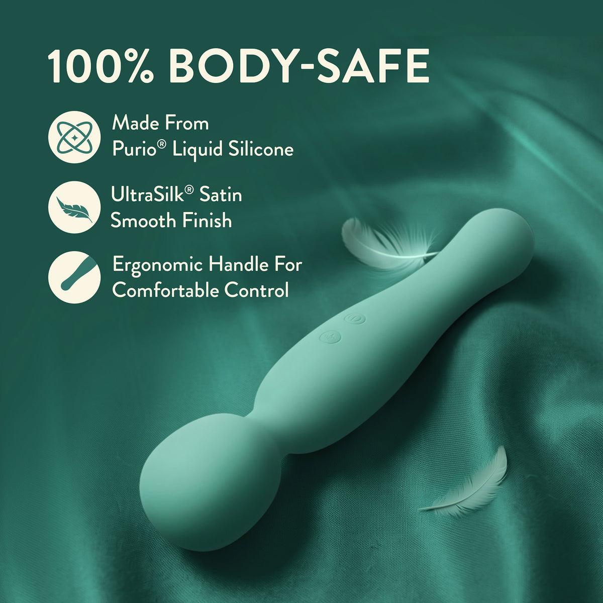 The Blush Collection Amelia Dual-Sided Silicone Wand Vibrator
