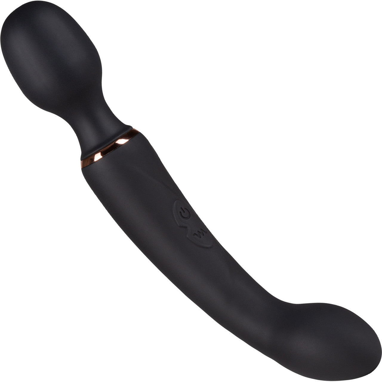 Lush Gia Rechargeable Silicone Dual Use Wand Style Vibrator By Blush - Black