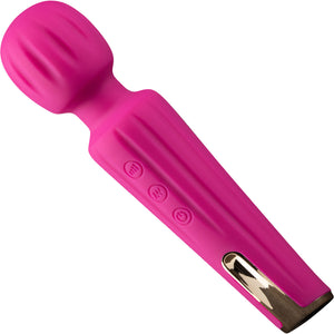 Lush Allana Rechargeable Silicone Wand Style Vibrator By Blush - Magenta