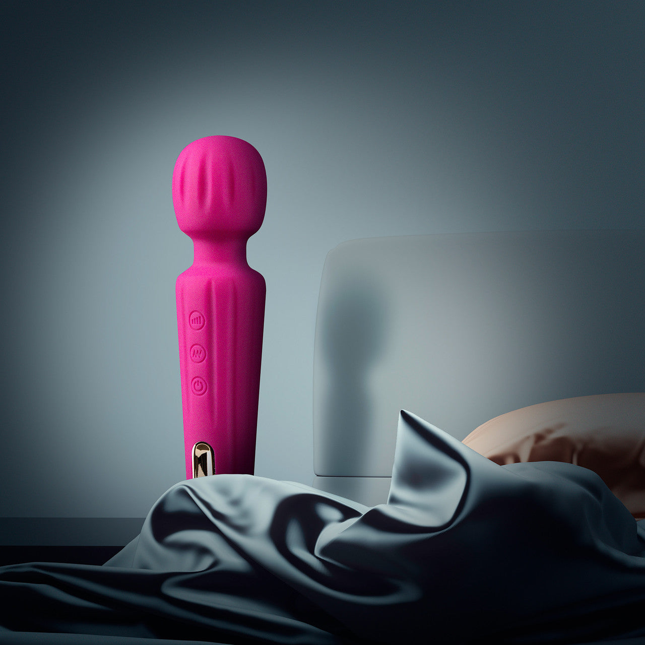 Lush Allana Rechargeable Silicone Wand Style Vibrator By Blush - Magenta