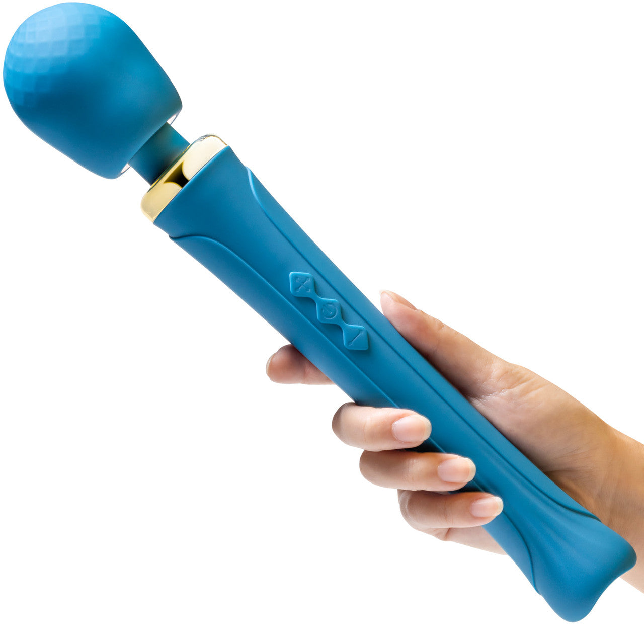 Dianna Rechargeable Waterproof Silicone Wand Style Vibrator By Blush - Teal