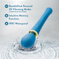 Dianna Rechargeable Waterproof Silicone Wand Style Vibrator By Blush - Teal