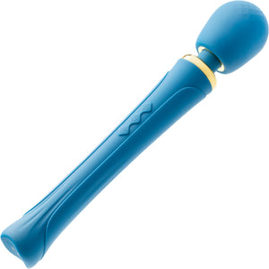 Dianna Rechargeable Waterproof Silicone Wand Style Vibrator By Blush - Teal