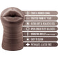 EnLust Krystal Open Ended Vibrating Mouth Penis Masturbator By Blush - Chocolate