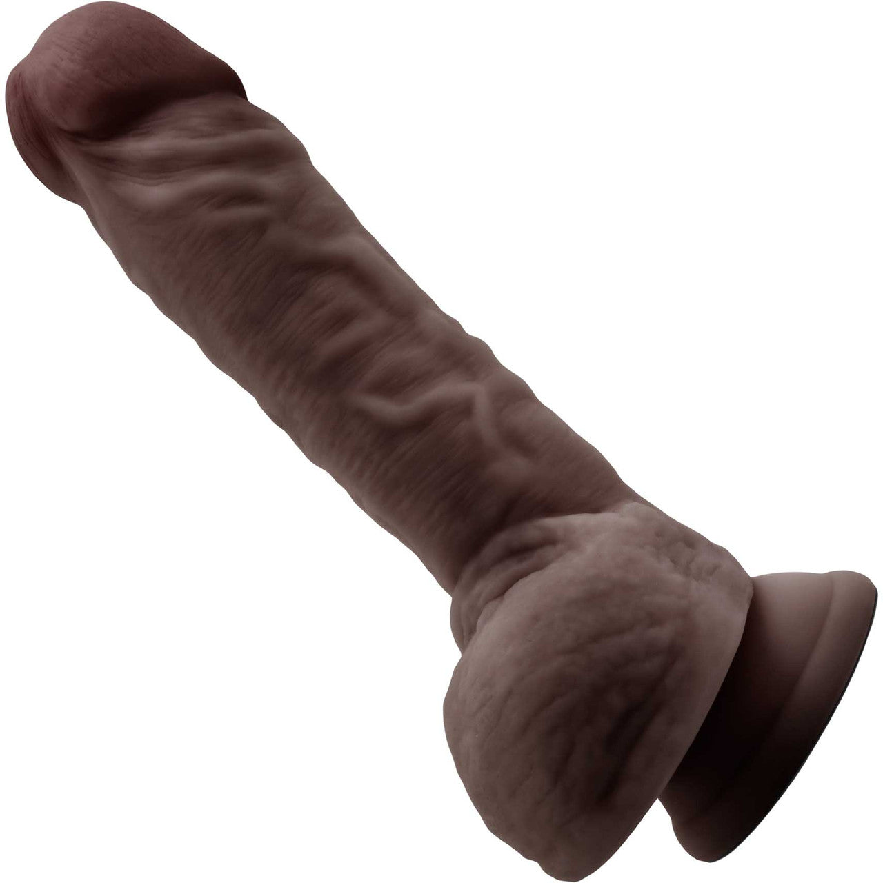 Dr. Skin Dr. Mason 8.75" Realistic Posable Silicone Suction Cup Dildo With Balls By Blush - Chocolate