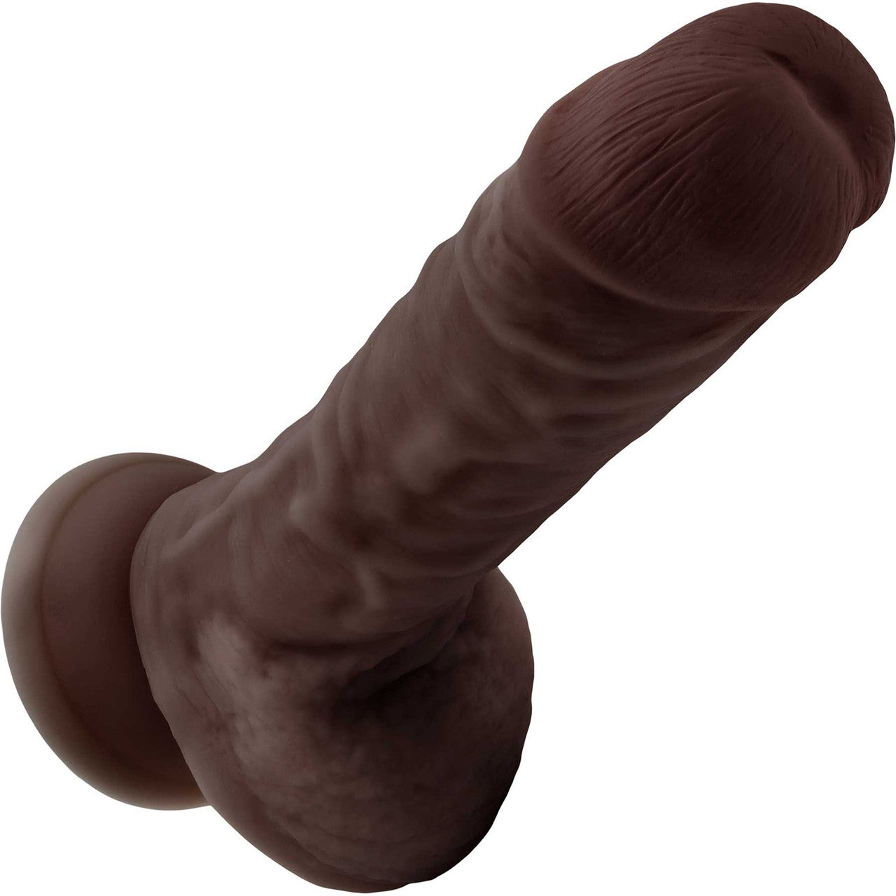 Dr. Skin Dr. Mason 8.75" Realistic Posable Silicone Suction Cup Dildo With Balls By Blush - Chocolate