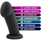 Temptasia Elvira Silicone Dildo by Blush Novelties - Black