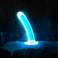 Neo Elite Tao Glow In The Dark 7" Dual Density Suction Cup Silicone Dildo by Blush - Neon Blue