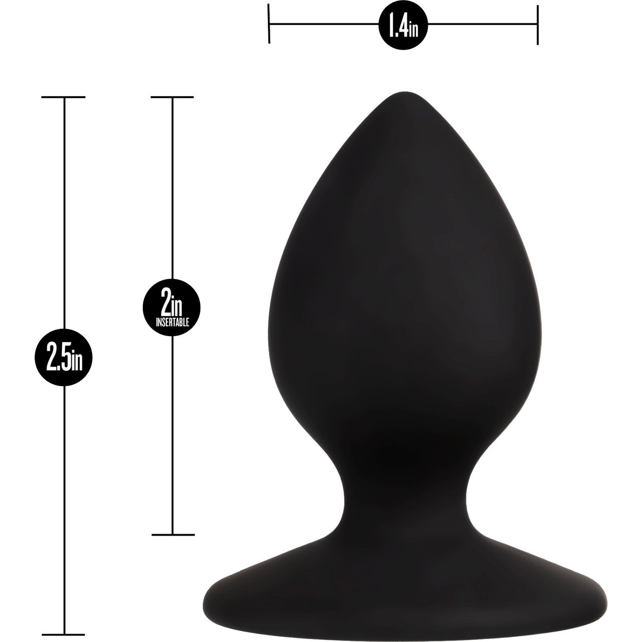 Temptasia Slut Plug Silicone Anal Plug By Blush - Black