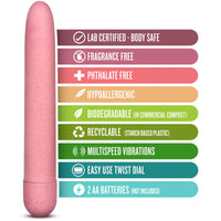 Gaia Eco Biodegradable & Recyclable Vibrator By Blush Novelties - Coral
