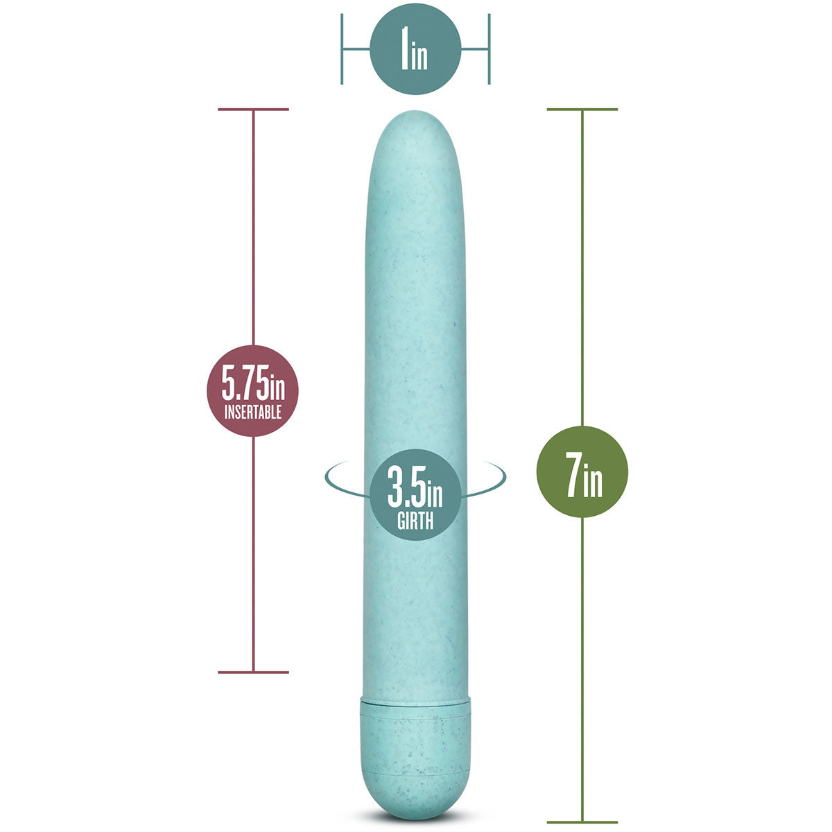 Gaia Eco Biodegradable & Recyclable Vibrator By Blush Novelties - Aqua