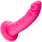 Neo Elite 7.5 Inch Dual Density Realistic Silicone Dildo by Blush - Neon Pink