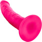 Neo Elite 7.5 Inch Dual Density Realistic Silicone Dildo by Blush - Neon Pink