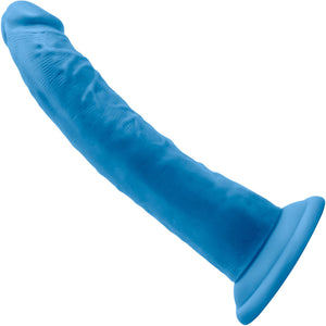 Neo Elite 7.5 Inch Dual Density Realistic Silicone Dildo by Blush - Neon Blue