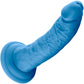 Neo Elite 7.5 Inch Dual Density Realistic Silicone Dildo by Blush - Neon Blue