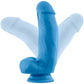 Neo Elite 7 Inch Dual Density Realistic Silicone Dildo With Balls by Blush - Neon Blue