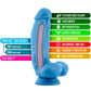 Neo Elite 7 Inch Dual Density Realistic Silicone Dildo With Balls by Blush - Neon Blue