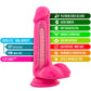 Neo Elite 6 Inch Dual Density Realistic Silicone Dildo With Balls by Blush - Neon Pink