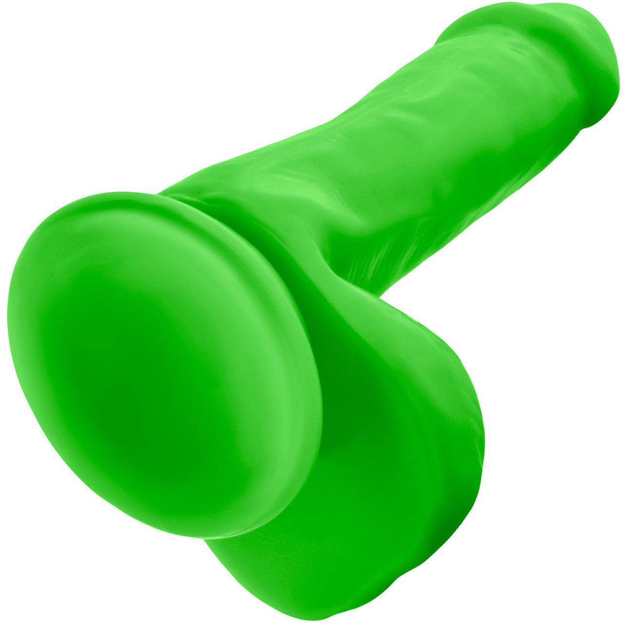 Neo Elite 6 Inch Dual Density Realistic Silicone Dildo With Balls by Blush - Neon Green