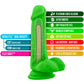 Neo Elite 6 Inch Dual Density Realistic Silicone Dildo With Balls by Blush - Neon Green