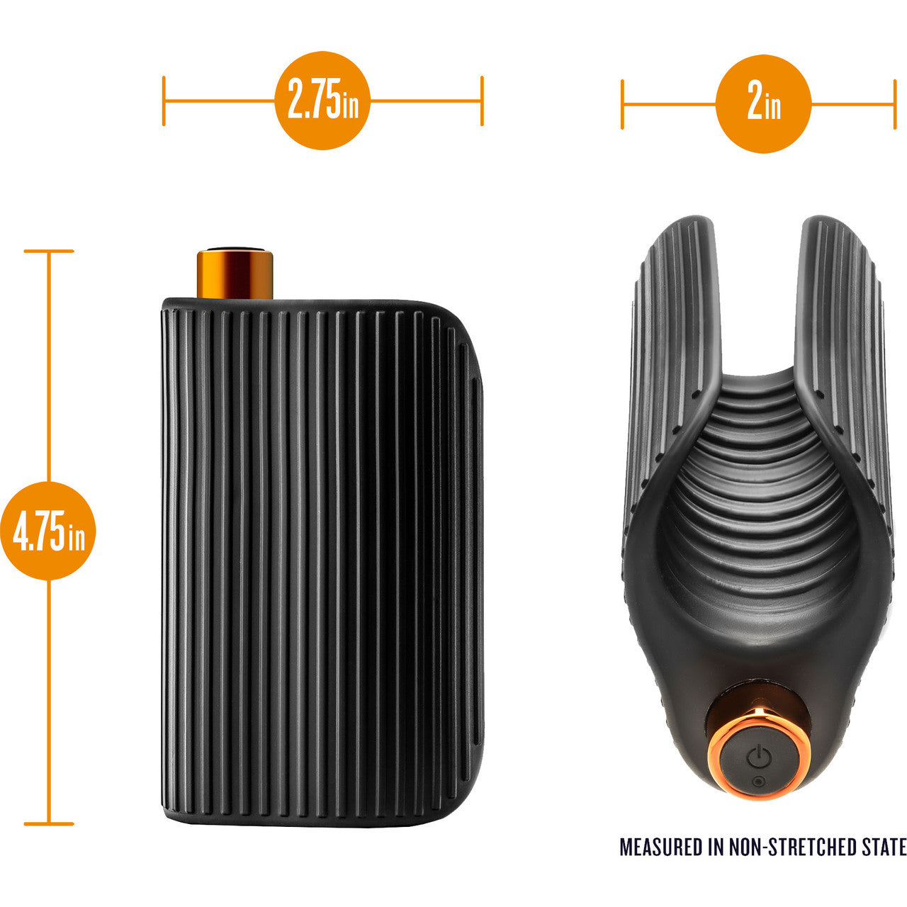M Elite Platinum Wrapt Vibrating Rechargeable Silicone Penis Masturbator By Blush - Black
