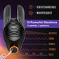 M Elite Platinum Wrapt Vibrating Rechargeable Silicone Penis Masturbator By Blush - Black