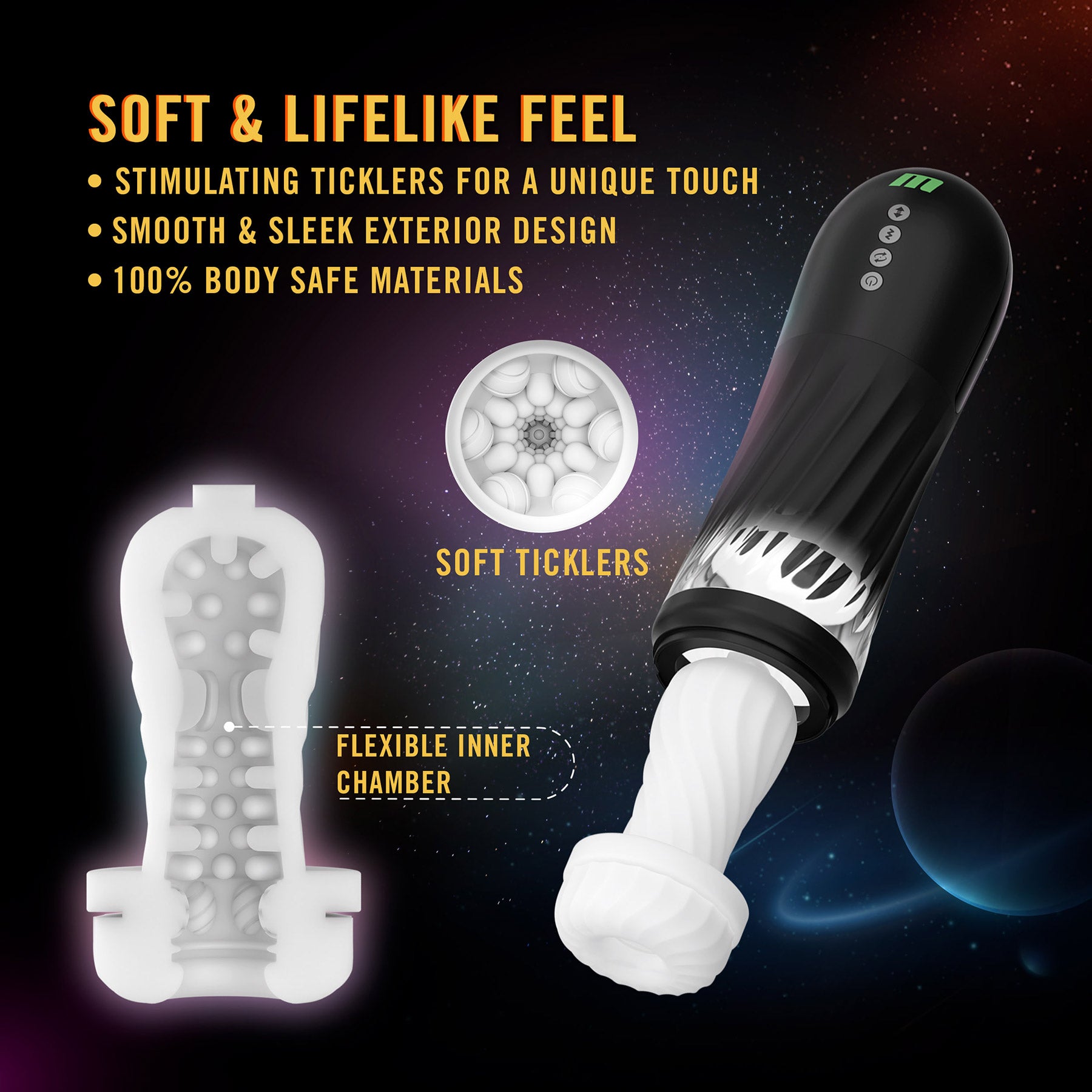 M For Men Quantum X Rechargeable Penis Stroker With Vibration M For Men Quantum X Rechargeable Penis Stroker With Vibration