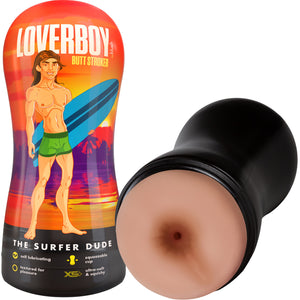 Loverboy The Surfer Dude Self Lubricating Anal Penis Stroker By Blush - Vanilla