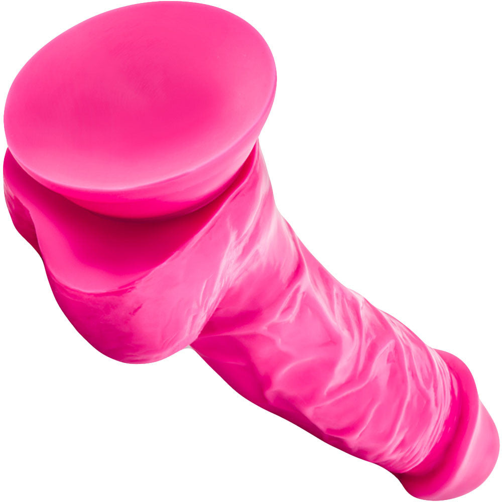 Ruse Hypnotize Silicone Suction Cup Dildo by Blush Novelties - Hot Pink