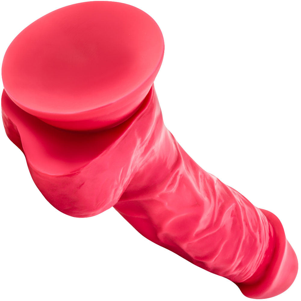 Ruse Hypnotize Silicone Suction Cup Dildo by Blush Novelties - Cerise