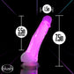 Neo Elite Paradise Glow In The Dark 7.5" Dual Density Realistic Silicone Dildo With Balls by Blush - Neon Pink