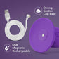 Impressions Ibiza Rechargeable Waterproof Silicone Vibrator With Suction Cup By Blush - Plum