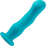 Impressions Miami Rechargeable Waterproof Silicone G-Spot Vibrator With Suction Cup By Blush - Teal