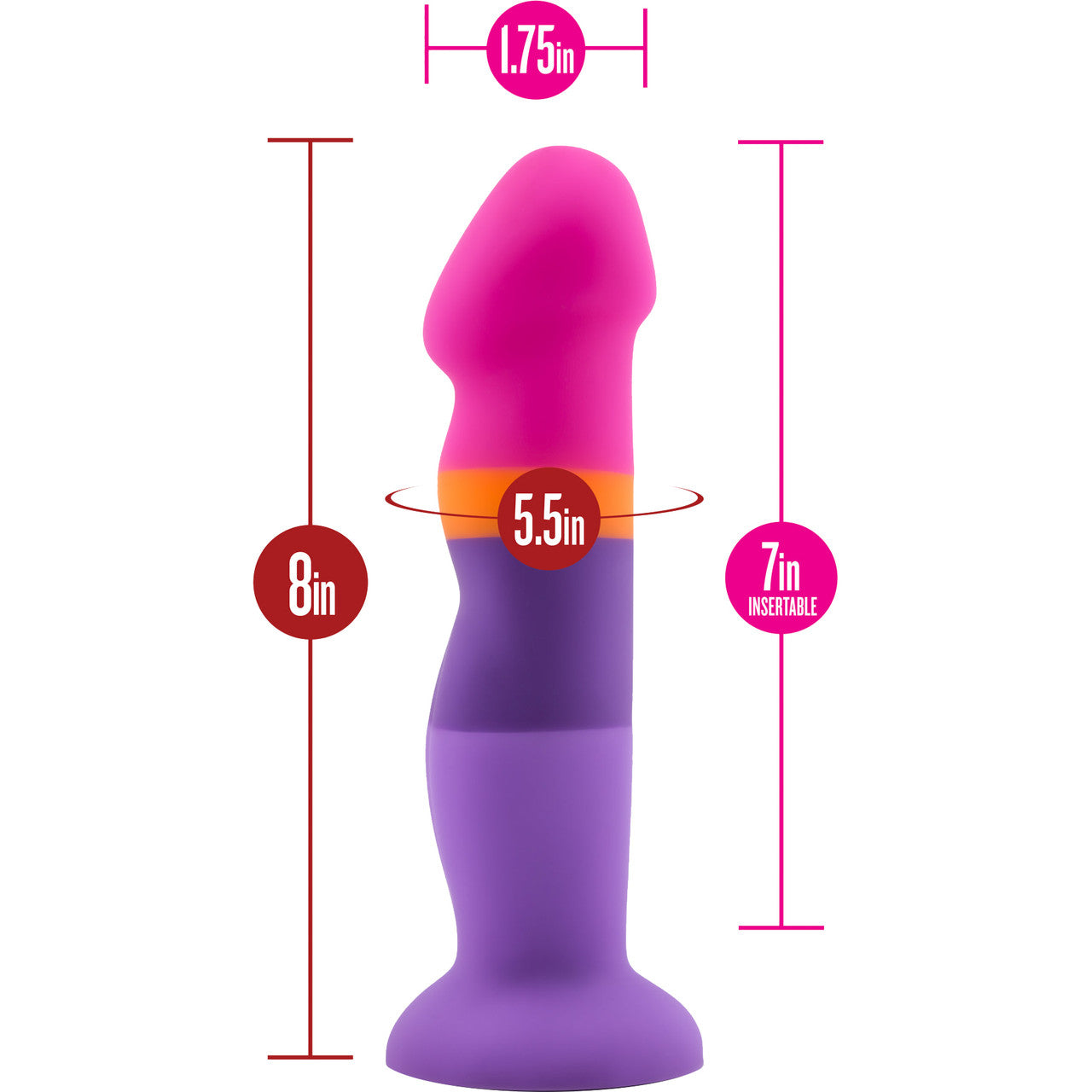 Avant D3 Summer Fling Silicone G-Spot Dildo With Suction Cup Base By Blush