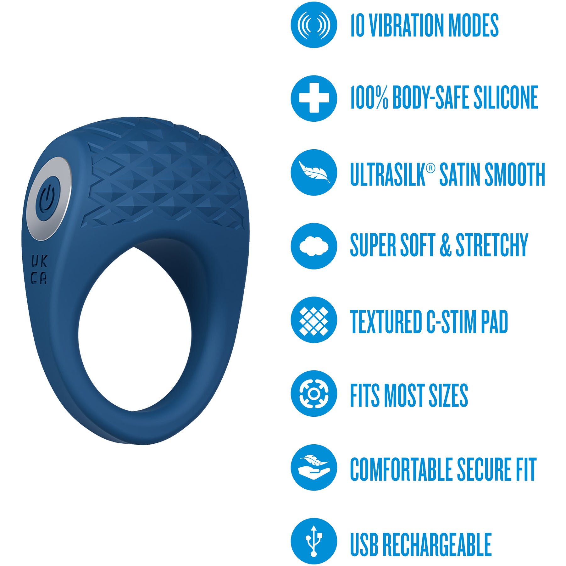 Performance Plus Flex Pro Vibrating Silicone Cock Ring By Blush