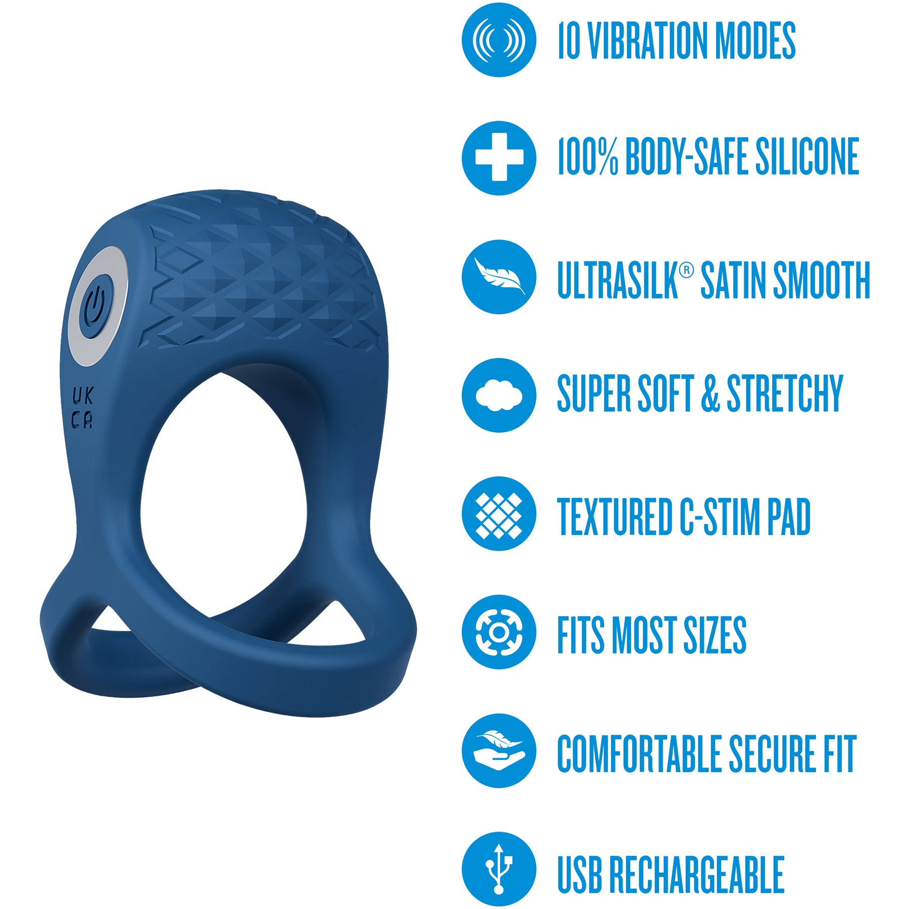Performance Plus Dual Flex Pro Vibrating Silicone Cock Ring By Blush