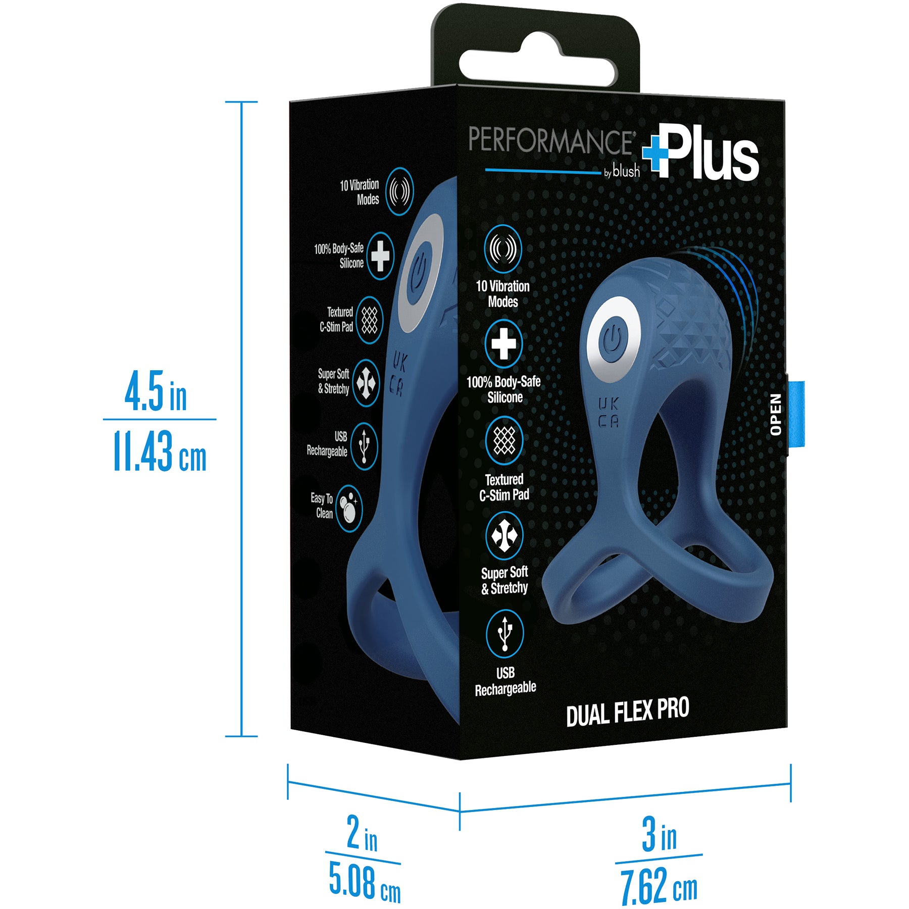 Performance Plus Dual Flex Pro Vibrating Silicone Cock Ring By Blush