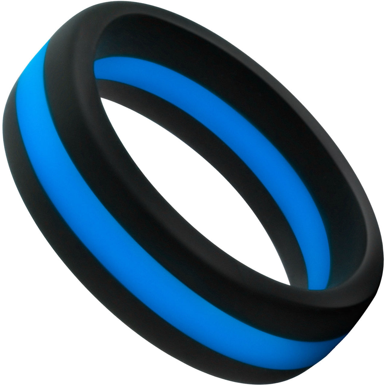 Performance Silicone Go Pro Cock Ring By Blush - Black & Blue