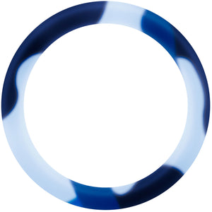 Performance Silicone Camo Cock Ring By Blush Novelties - Blue Camouflage