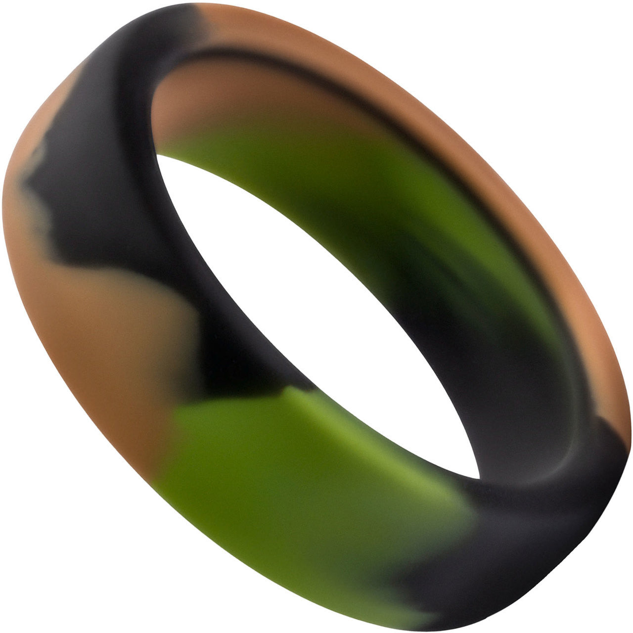 Performance Silicone Camo Cock Ring By Blush Novelties - Green Camouflage