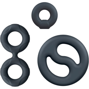 Performance Plus Throttle 3 Piece Silicone Cock Ring Set By Blush