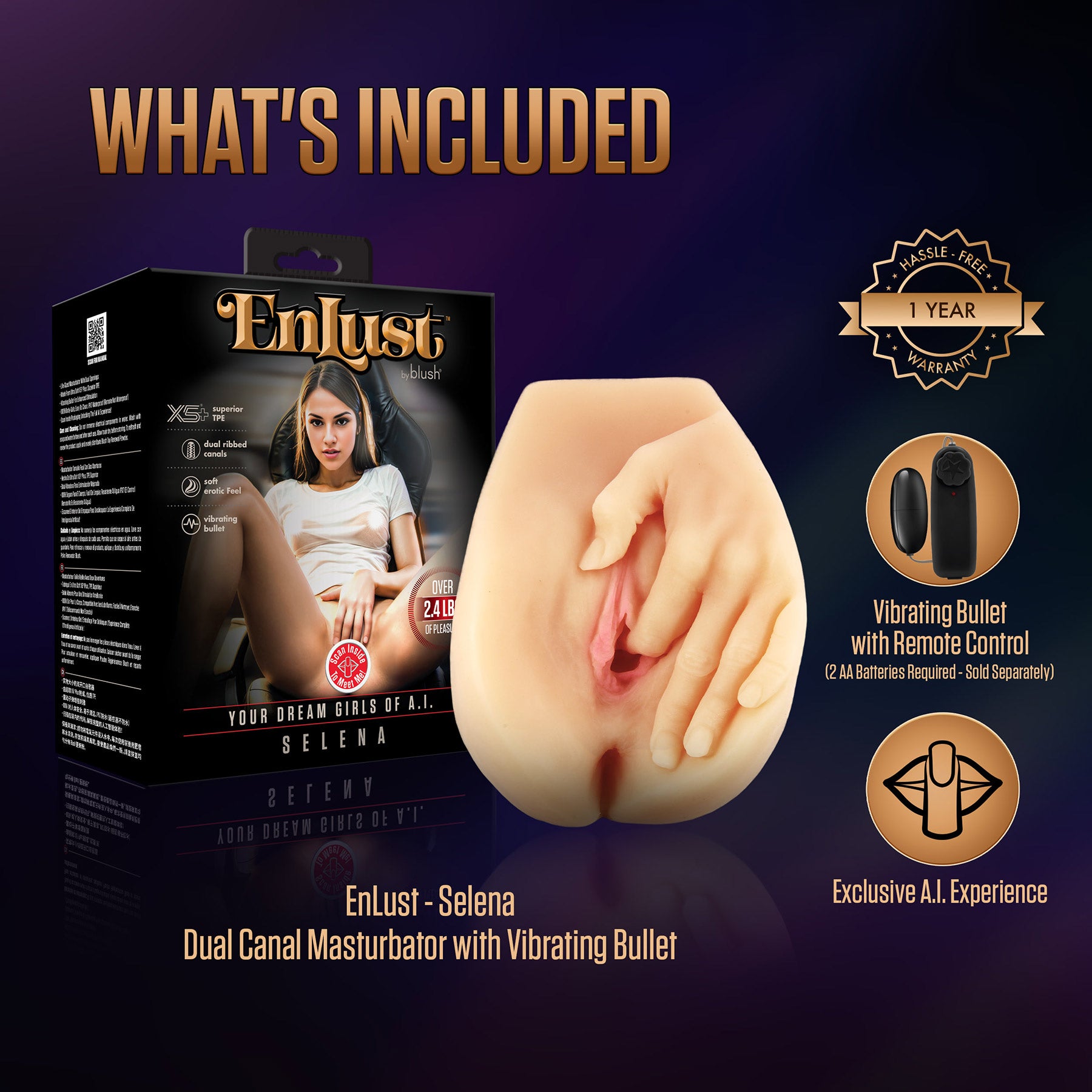 EnLust Selena Dream Girls Of AI Vibrating Penis Masturbator