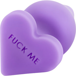 Play With Me Naughtier Candy Heart Silicone Butt Plug By Blush - Fuck Me Purplev