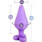 Play With Me Naughtier Candy Heart Silicone Butt Plug By Blush - Fuck Me Purple