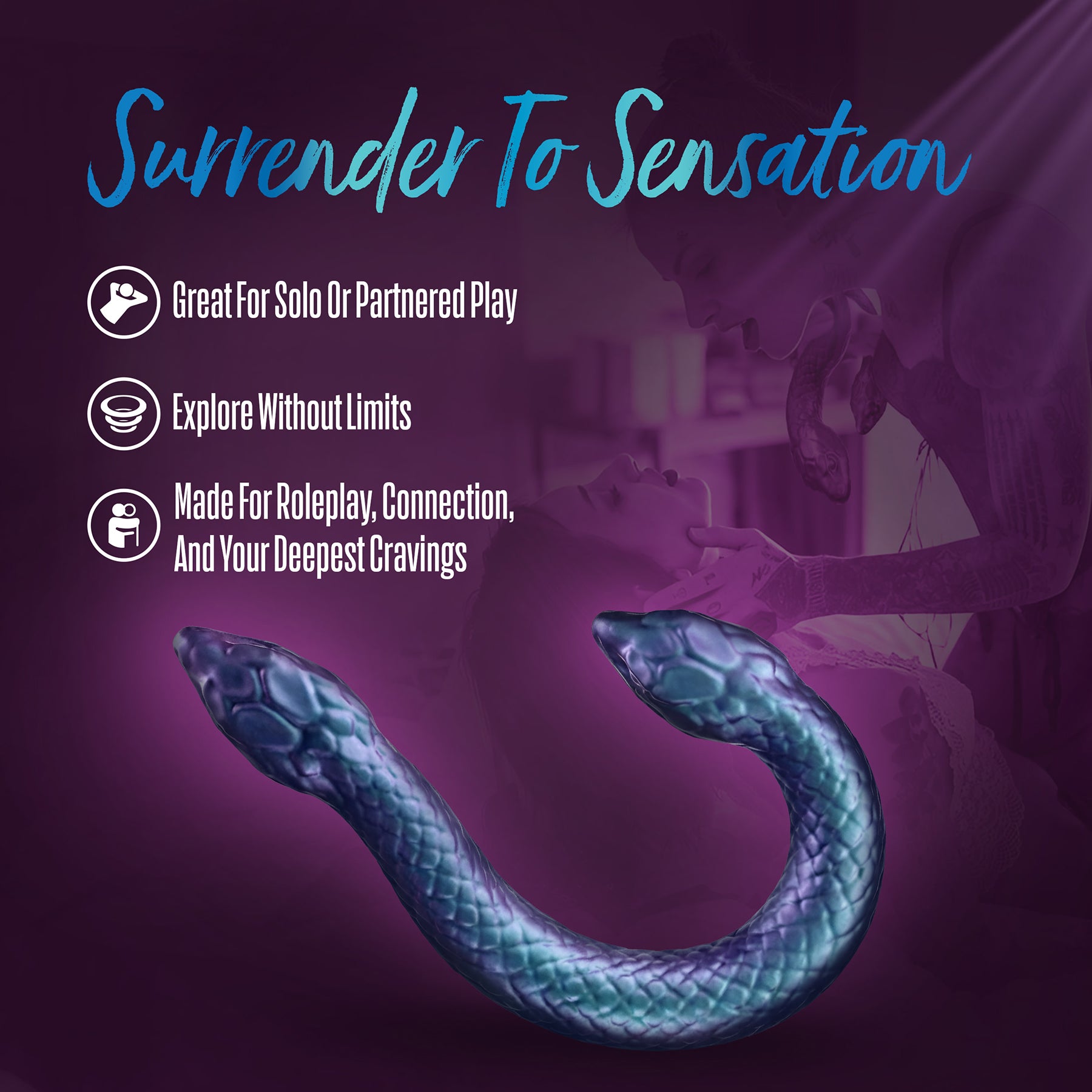 Temptasia Twin Python Silicone Double-Ended Posable Dildo