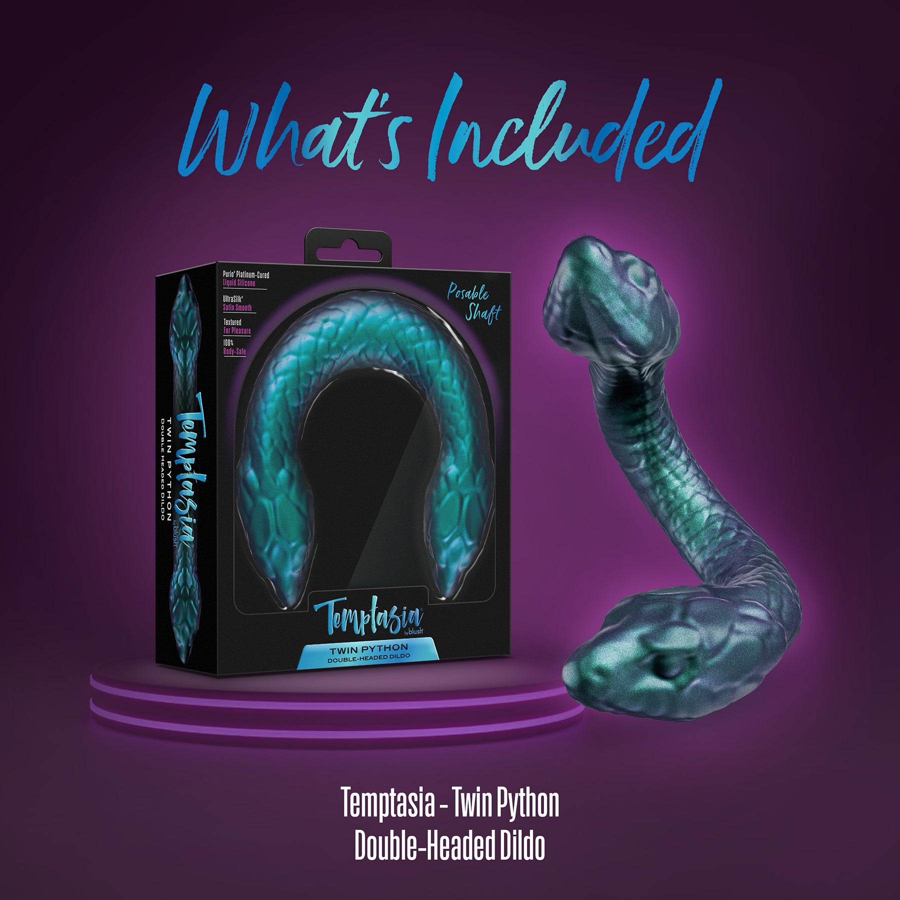 Temptasia Twin Python Silicone Double-Ended Posable Dildo
