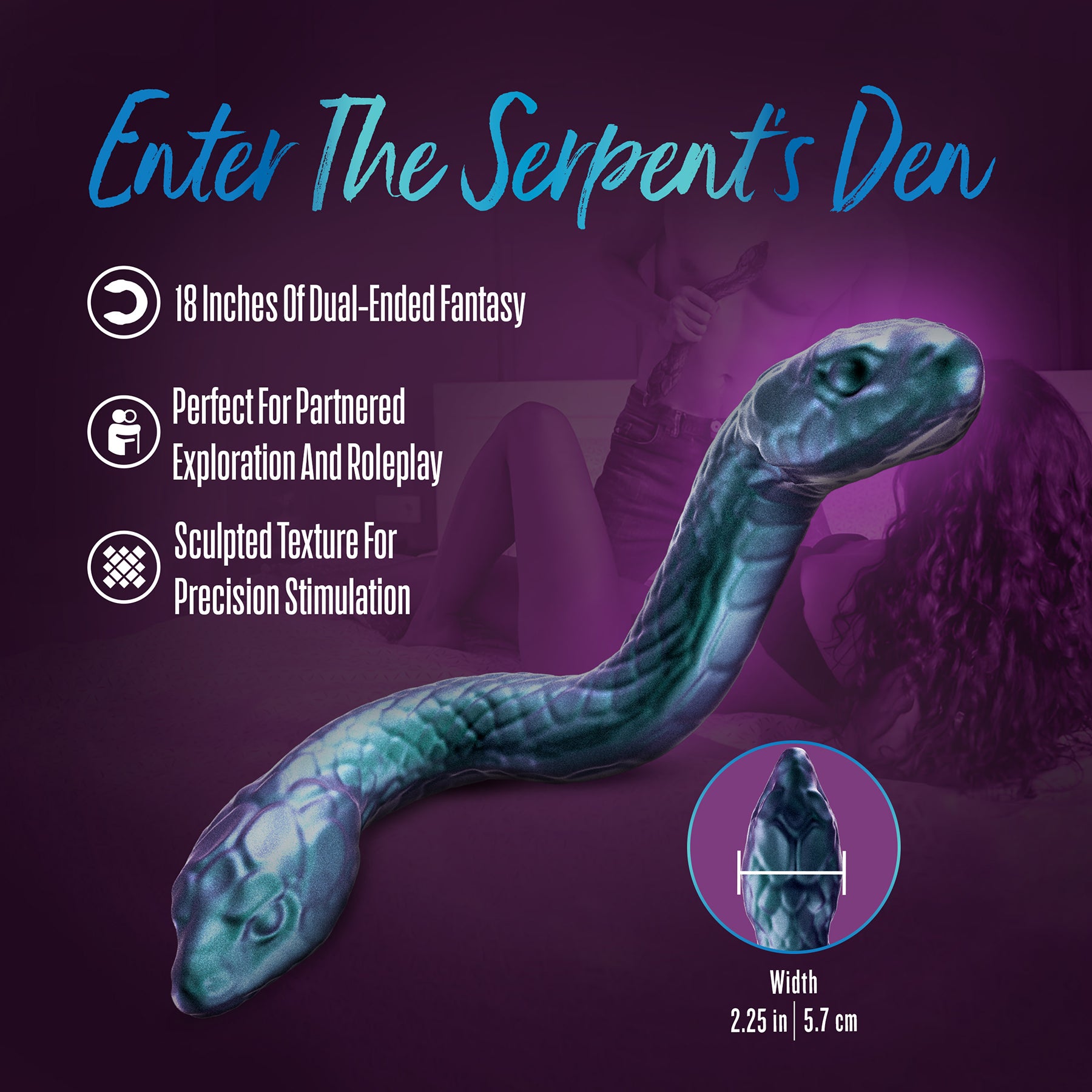 Temptasia Twin Python Silicone Double-Ended Posable Dildo