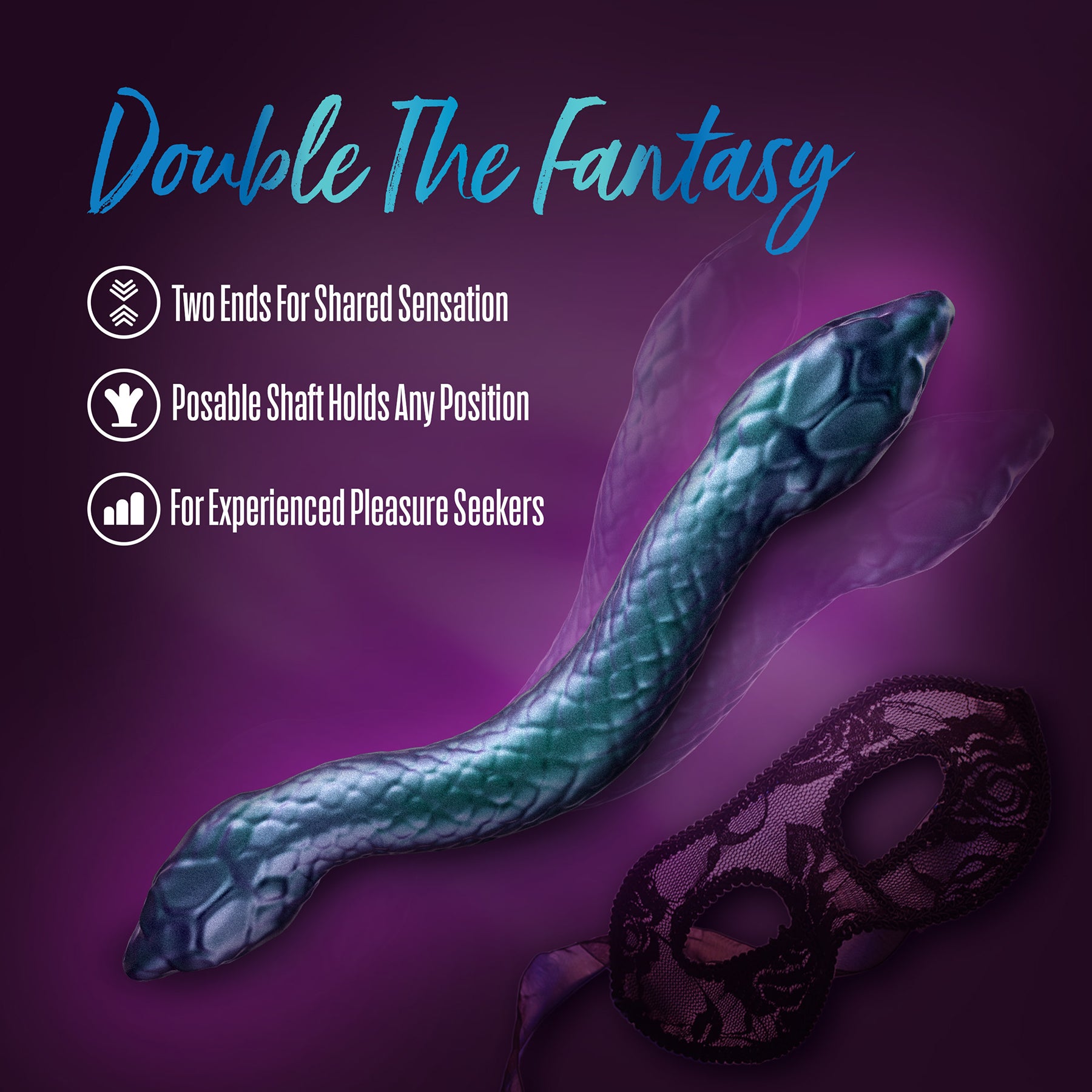 Temptasia Twin Python Silicone Double-Ended Posable Dildo