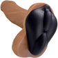 b.cush Soft Silicone Dildo Base for Harness Play By Banana Pants - Black